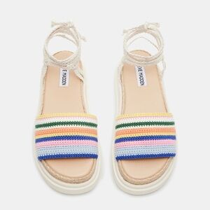 Steve Madden Rainbow Crochet Sandals
